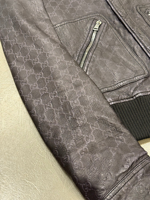 2010s Gucci "Guccissima" monogram leather jacket