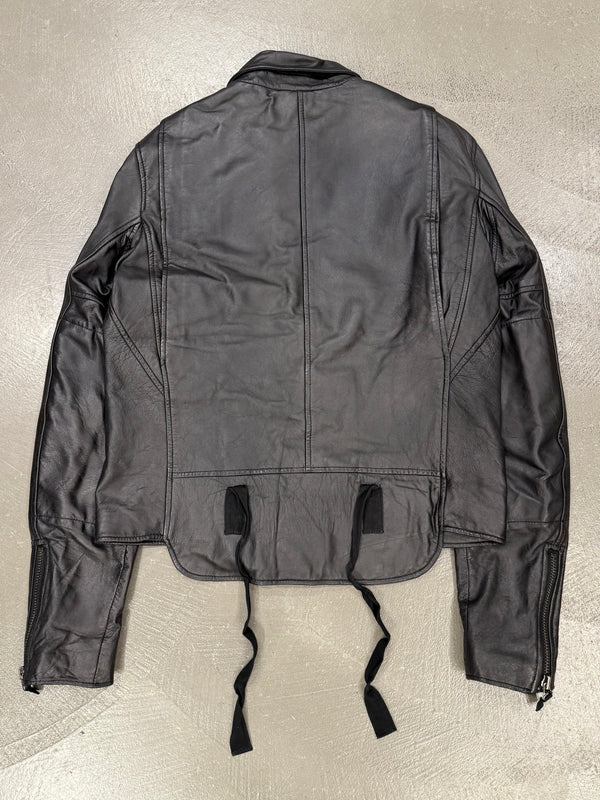 S/S2004 Helmut Lang Dragonfly cutout elbow leather biker jacket