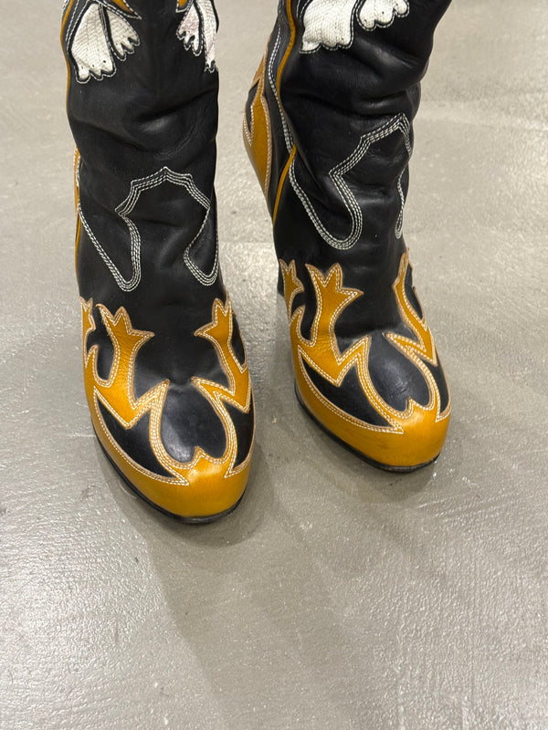 2000s Dolce & Gabbana runway western cowboy boots