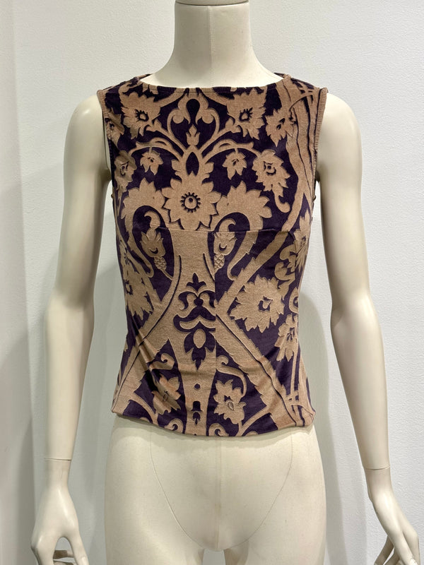 F/W 1998 Dolce Gabbana velvet paisley top