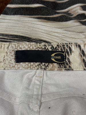 2000s Roberto Cavalli snake print pants
