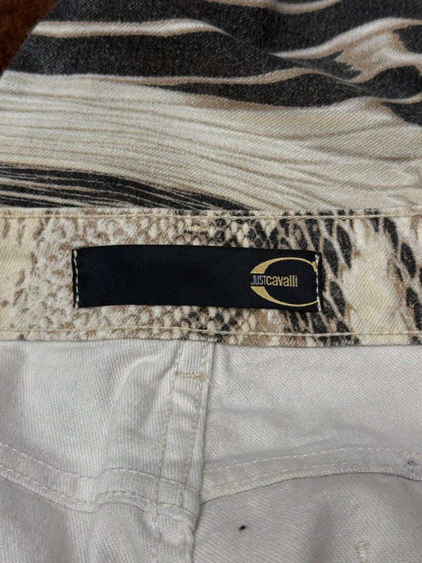 2000s Roberto Cavalli snake print pants