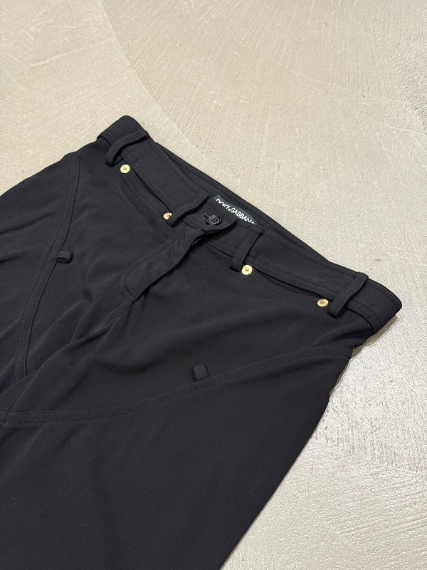 2001 Dolce & Gabbana extra long iconic buckle cowboy pants