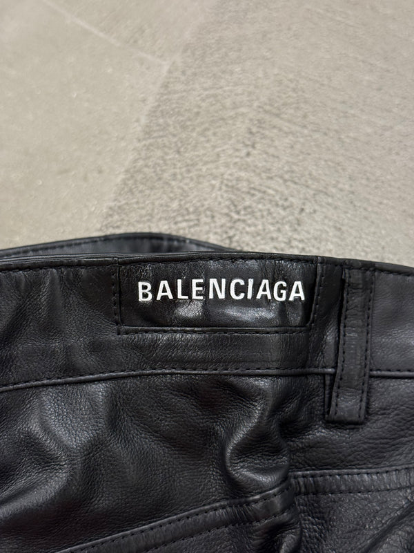 Balenciaga Falkon thigh-high leather pants boots