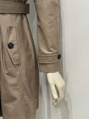 2000s Miu Miu leather trench coat