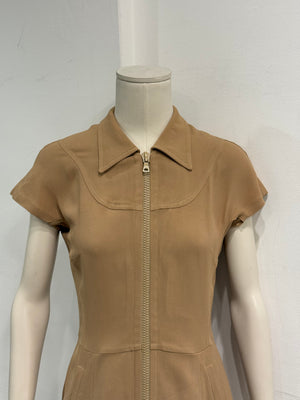 2000s Prada zipper midi dress