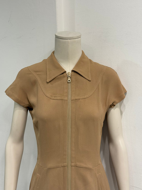 2000s Prada zipper midi dress