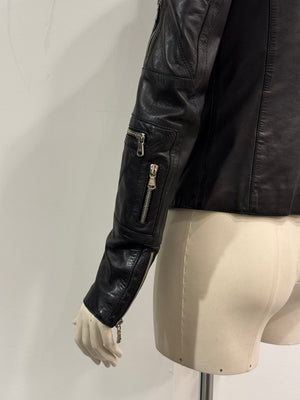 2001 Dolce & Gabbana multi-zip biker leather jacket