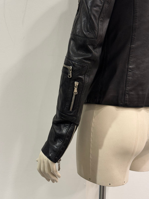 2001 Dolce & Gabbana multi-zip biker leather jacket