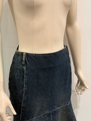 2020 Balenciaga by Demna midi denim skirt