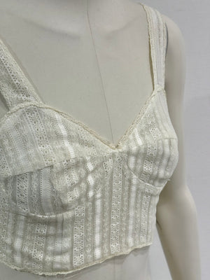1990s Dolce & Gabbana sheer lace corset top