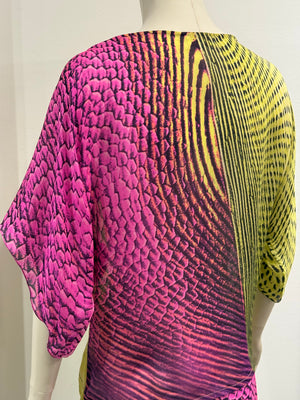 S/S2001 Roberto Cavalli psychedelic illusion blouse top / mini dress