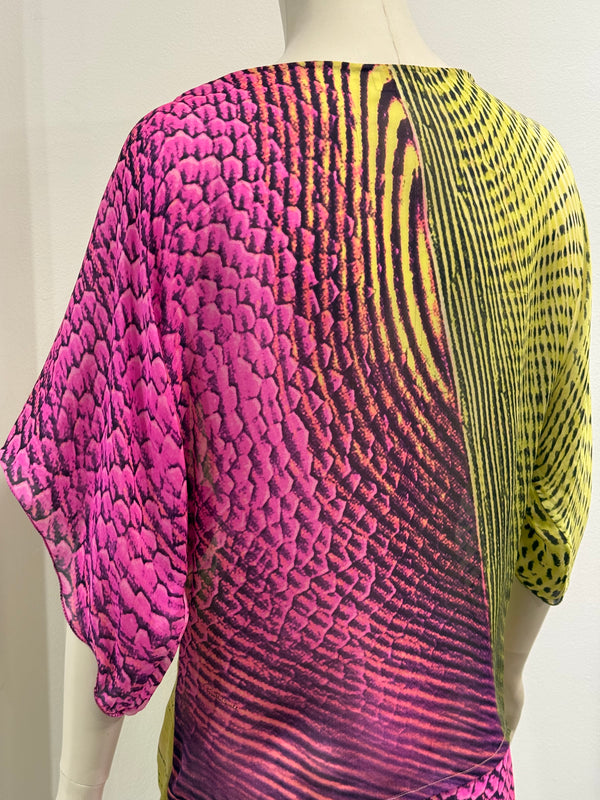S/S2001 Roberto Cavalli psychedelic illusion blouse top / mini dress