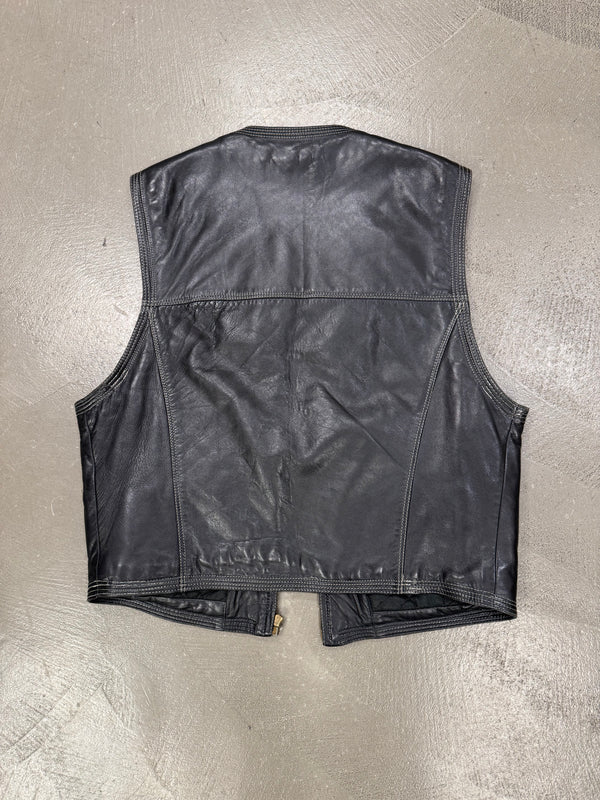 1990s Versace “Adonis Hasselt” leather vest