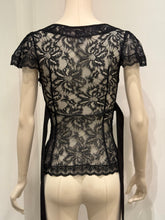 Load image into Gallery viewer, 2000s Dolce &amp; Gabbana lace tie-waist floral corseted blouse
