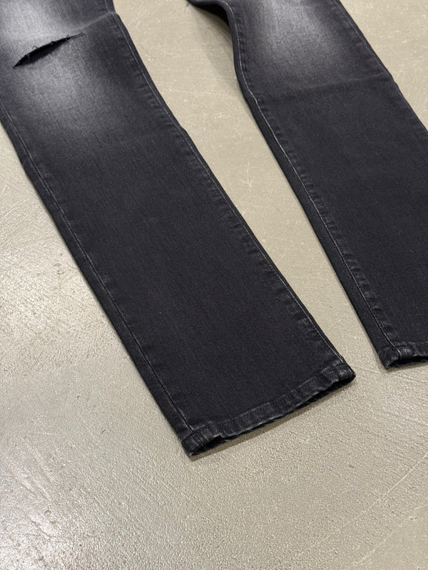 2018 Saint Laurent “D02” faded distressed black pants