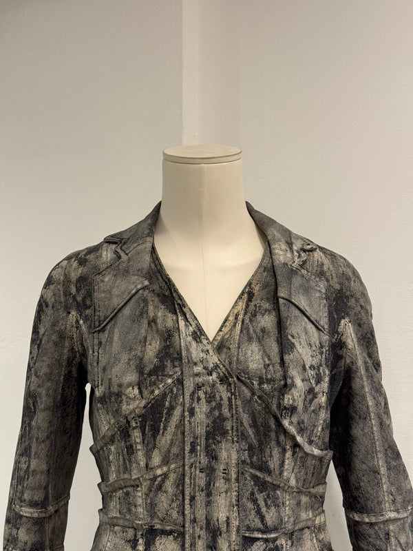 A/W2006 Christian Dior by John Galliano runway painted denim jacket
