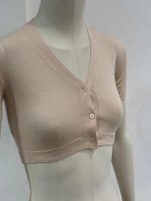 2011 Miu Miu short sleeve sheer cropped cardigan