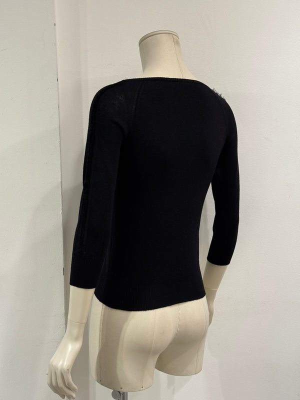 A/W2005 Christian Dior by John Galliano velvet logo rose knit