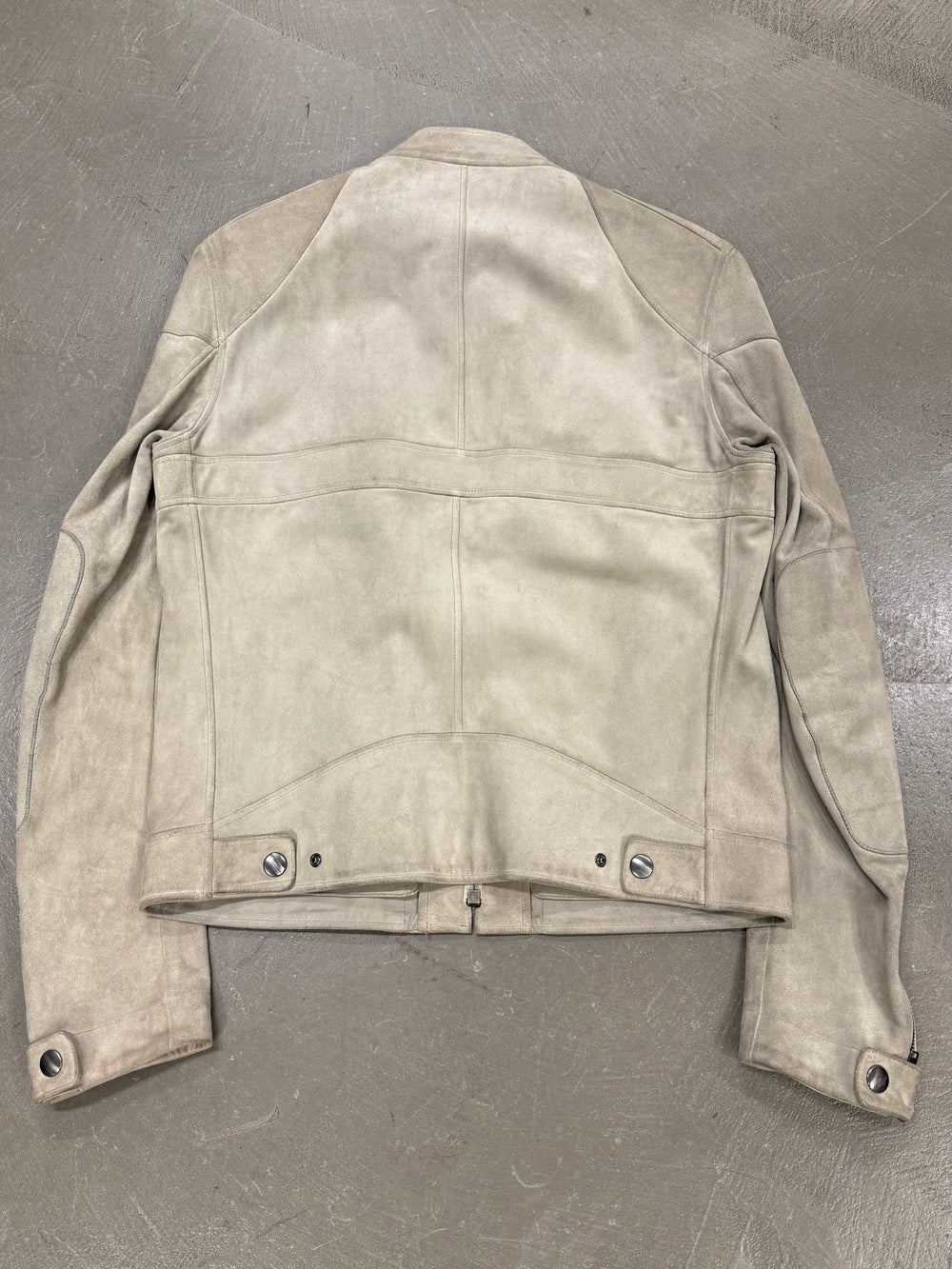 2004 Gucci by Tom Ford suede cafe racer biker leather jacket