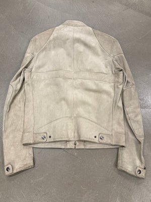2004 Gucci by Tom Ford suede cafe racer biker leather jacket
