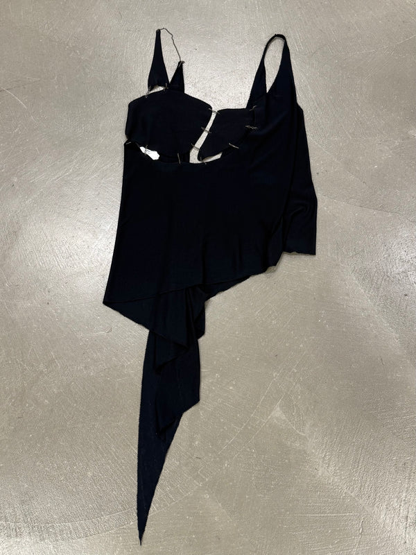 S/S2003 Jean Paul Gaultier cut-out metal chain halter top