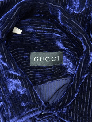 A/W1995 Gucci by Tom Ford velvet iridescent shirt