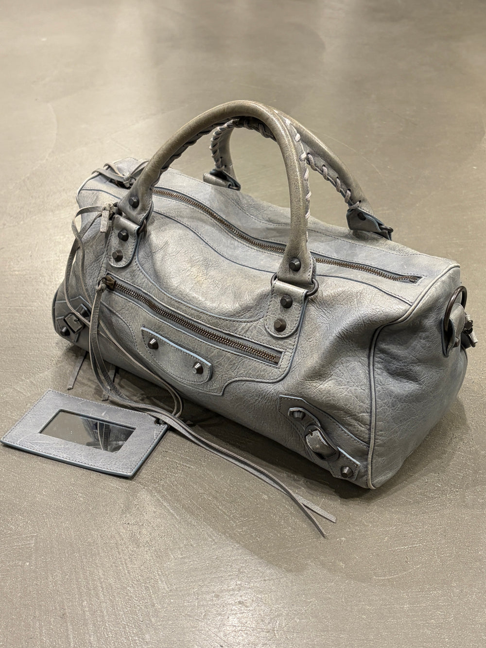 2010S Balenciaga leather bowler City bag