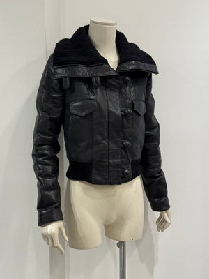 A/W2002 Balenciaga by Nicolas Ghesquiere runway aviator leather jacket