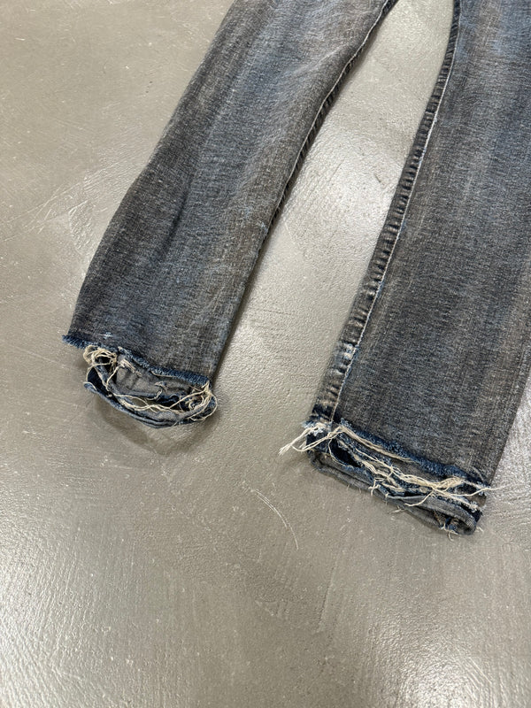 2009 Rick Owens Olmar and Mirta distressed dust denim