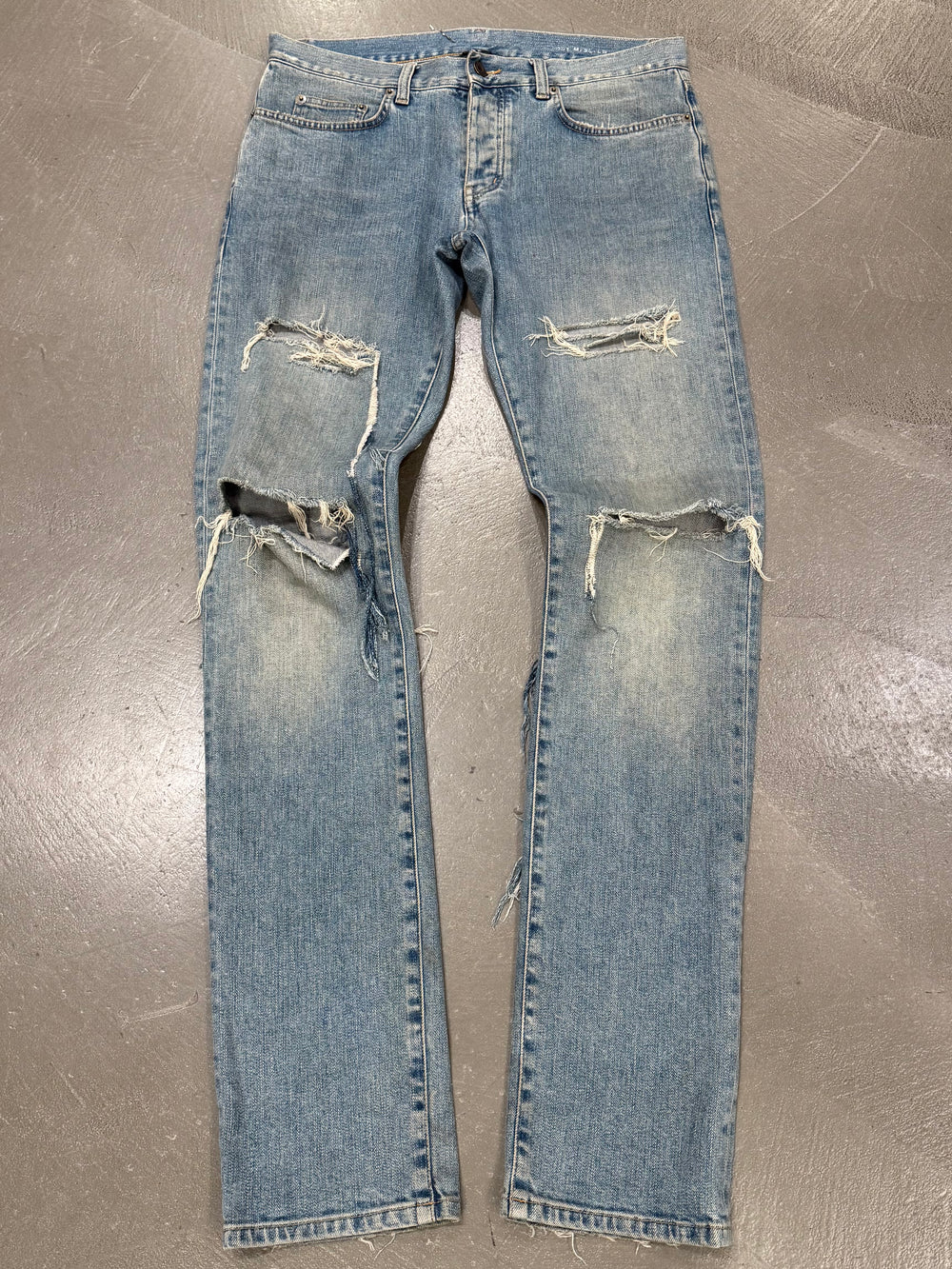 2014 Saint Laurent by Hedi Slimane crush denim slim jeans
