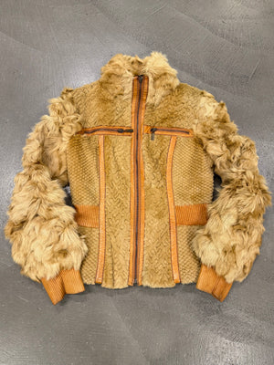 F/W2008 Cavalli rabbit fur hybrid soldier jacket