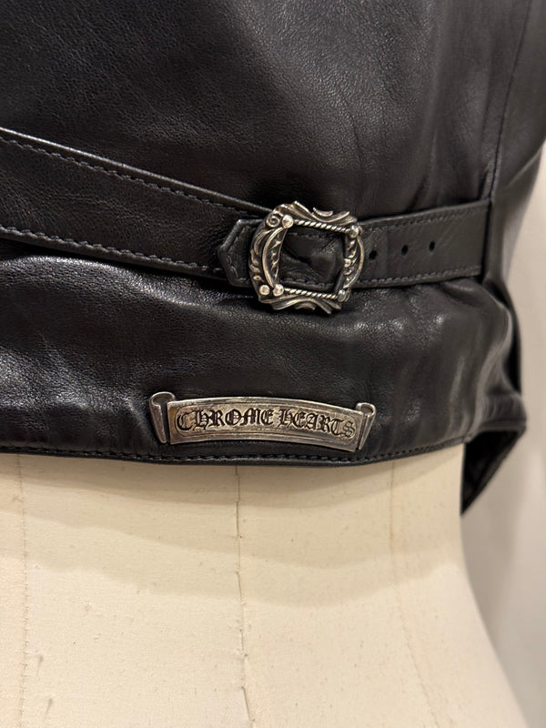 1990s Chrome Hearts leather vest