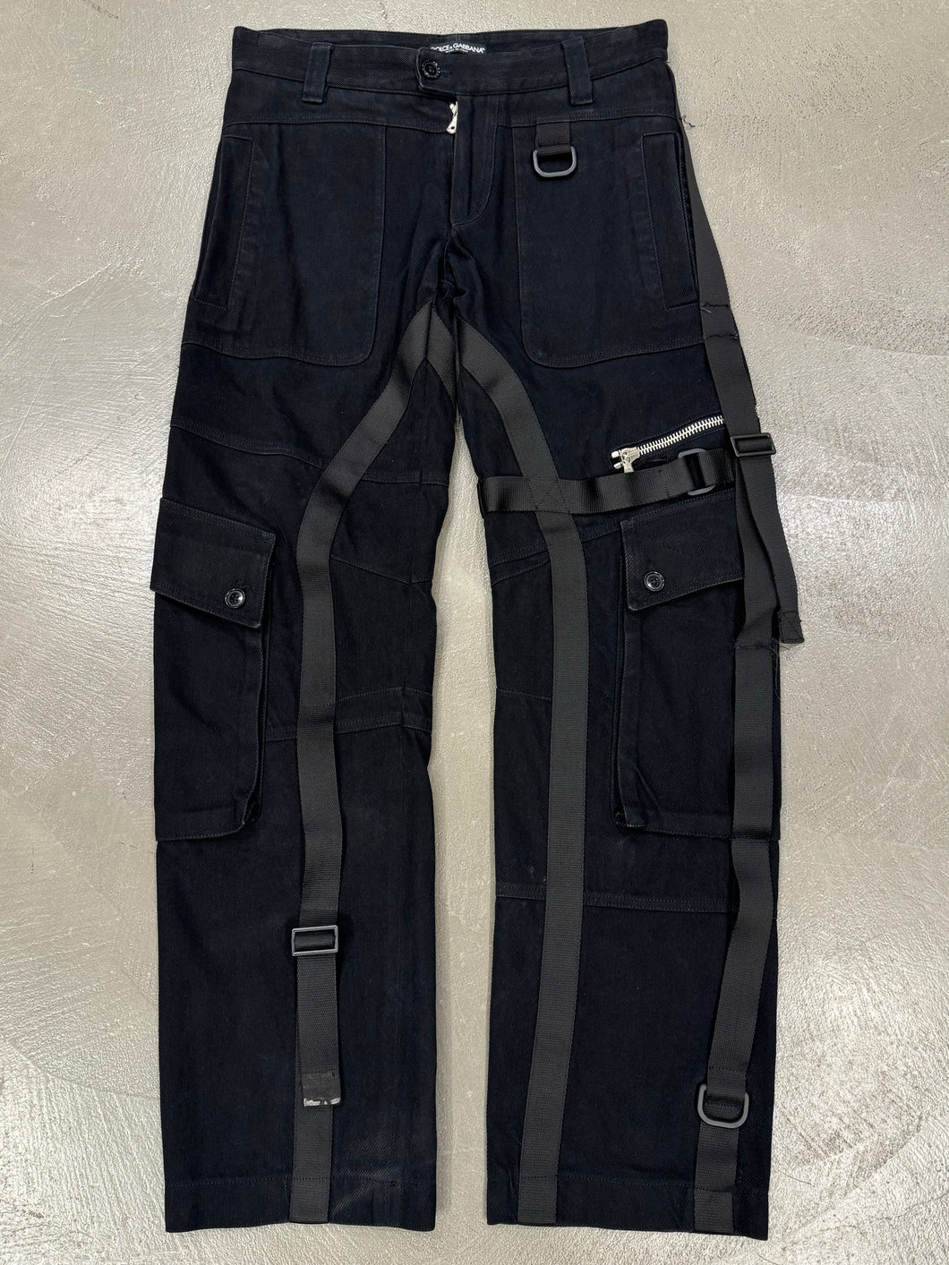 A/W 2003 Dolce & Gabbana runway bondage parachute cargo pants