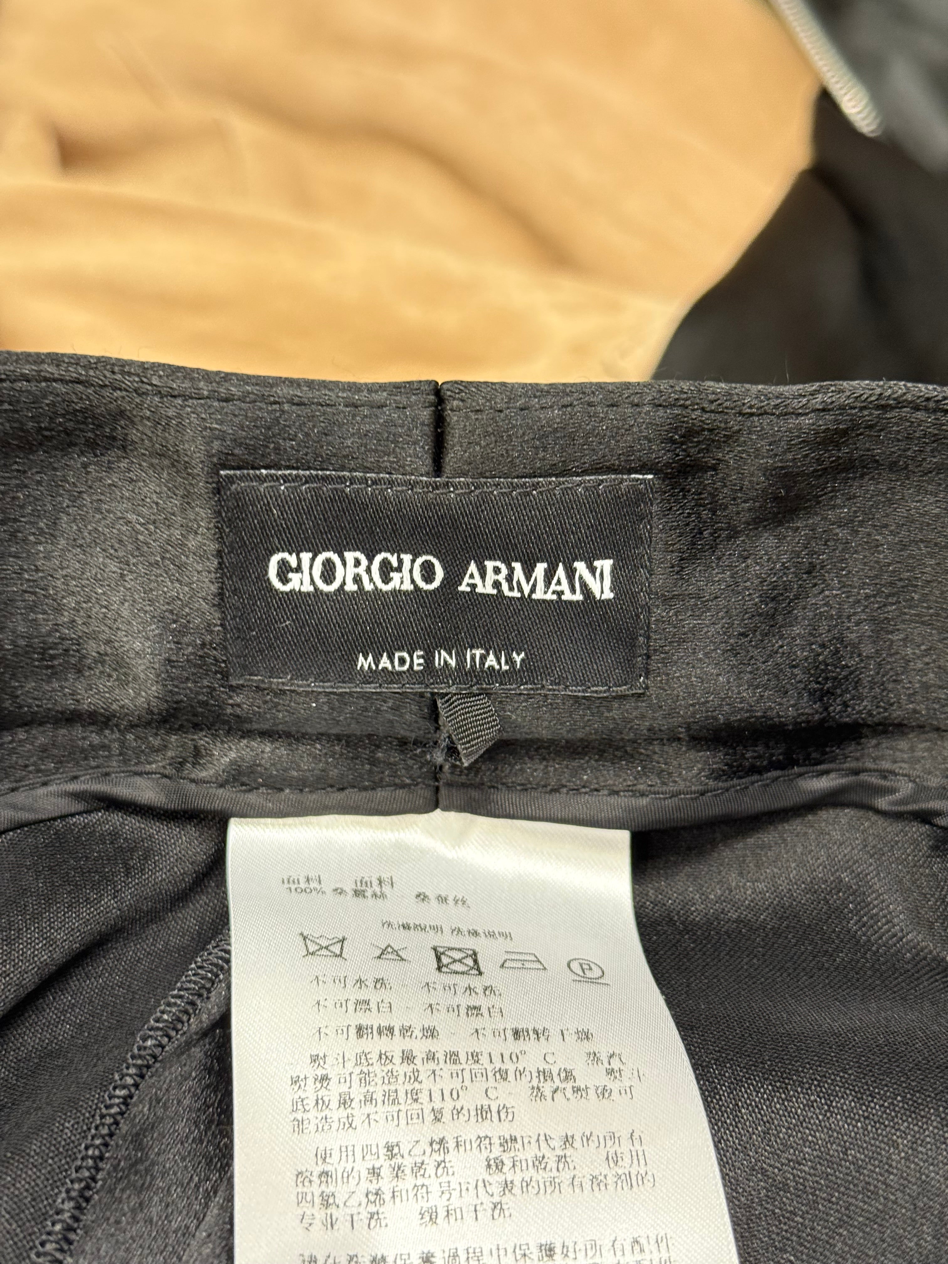 2000s Giorgio Armani full zip silk pants