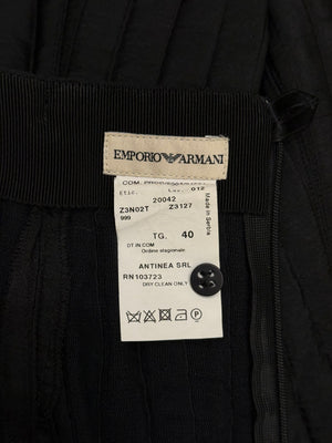 1990s Emporio Armani pleated drawstring midi skirt