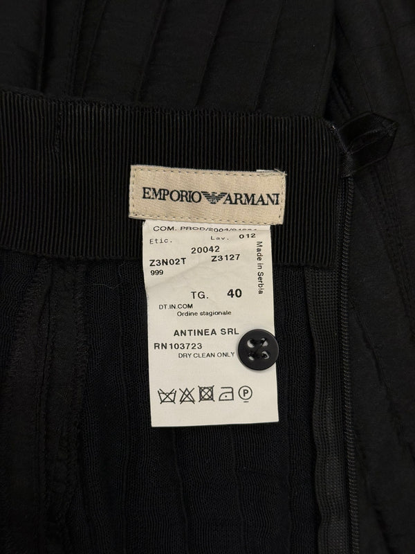 1990s Emporio Armani pleated drawstring midi skirt