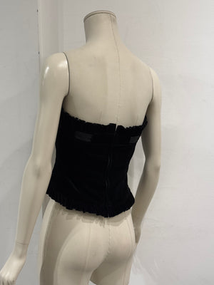 1990s Fendi strapless bow detail top