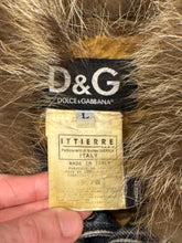Load image into Gallery viewer, 2001 Dolce &amp; Gabbana real fur denim jacket
