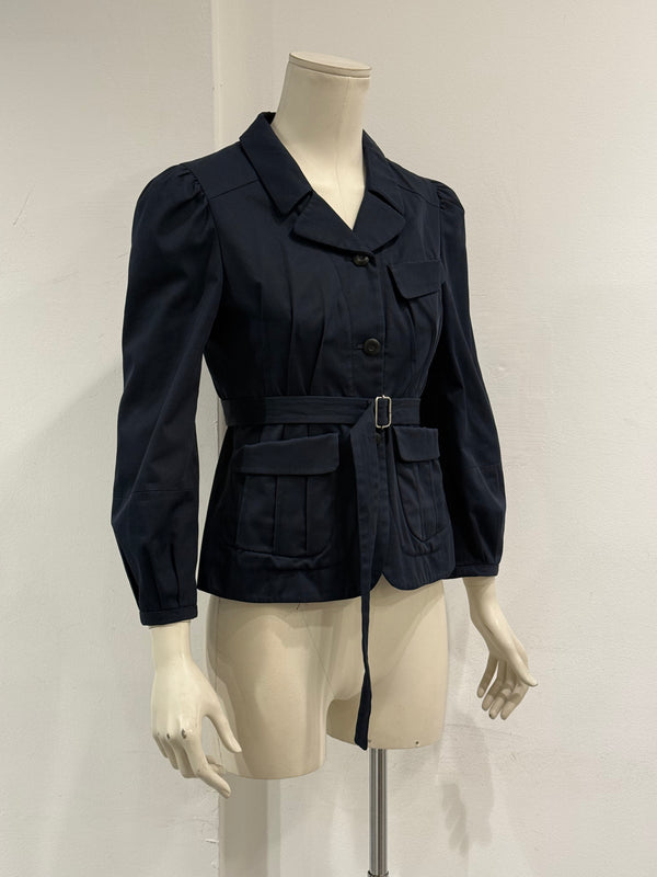 2000s Miu Miu belted cotton utility jacket
