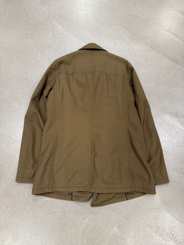 2000s Prada brown double-breasted jacket