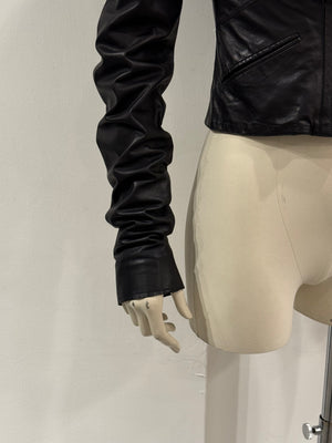 S/S2003 Gucci by Tom Ford corseted cropped runway leather jacket