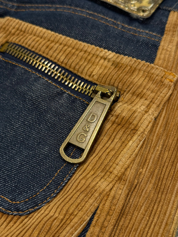 2000s Dolce & Gabbana hybrid corduroy jeans