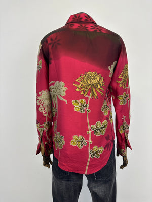 SS2001 Gucci by Tom Ford Chrysanthemum silk shirt