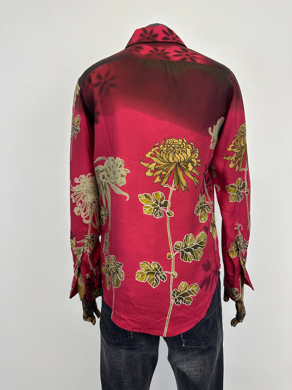 SS2001 Gucci by Tom Ford Chrysanthemum silk shirt