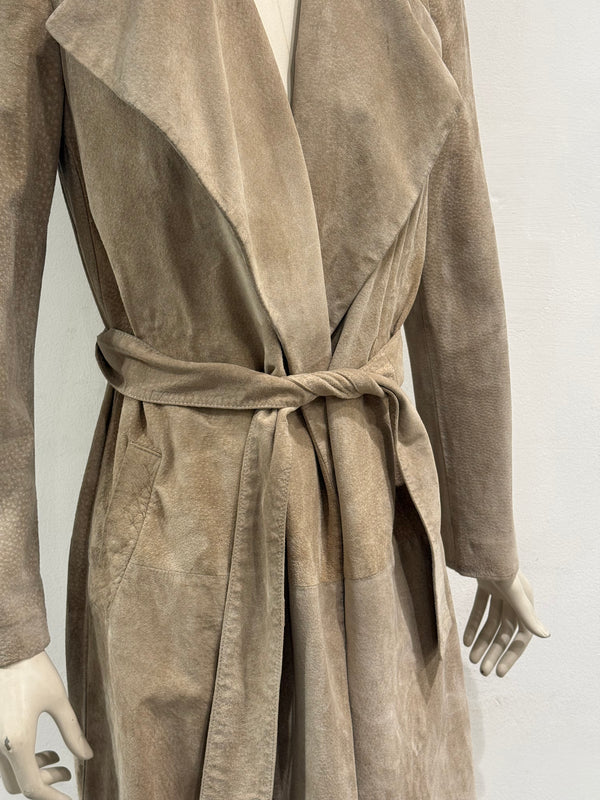 S/S1997 Gucci by Tom Ford suede leather trench coat
