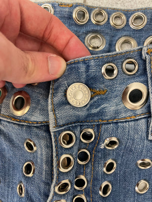 SS06 Dolce & Gabbana eyelet studded holed jeans