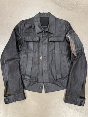 S/S2003 Rick Owens "Suckerball" runway waxed denim jacket