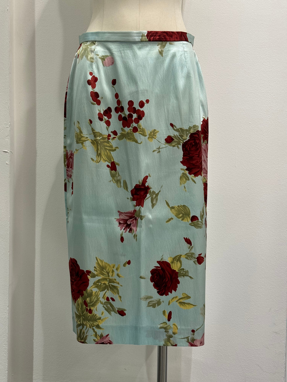 S/S 1997 Dolce Gabbana silk floral skirt