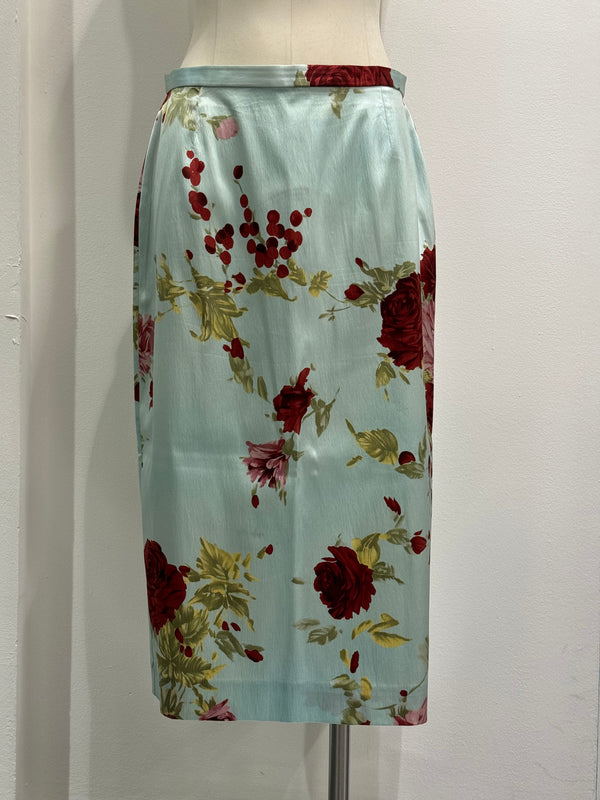S/S 1997 Dolce Gabbana silk floral skirt